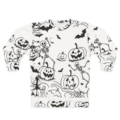 Spooky Skeletons Bats Pumpkins Sweatshirt