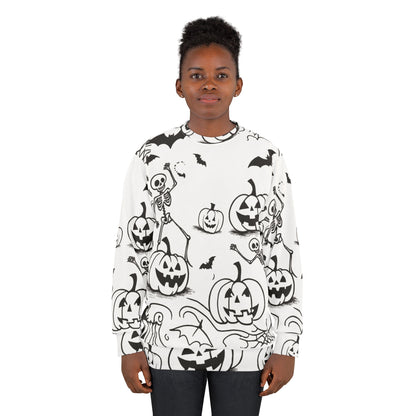 Spooky Skeletons Bats Pumpkins Sweatshirt